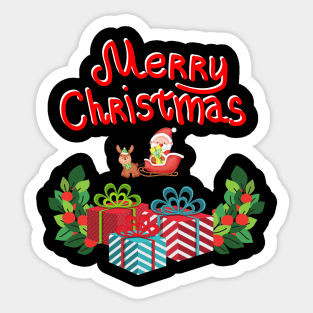 Merry Christmas Santa Gifts Sticker